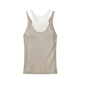 Minimalist Mesh-Layered Illusion Tank Top